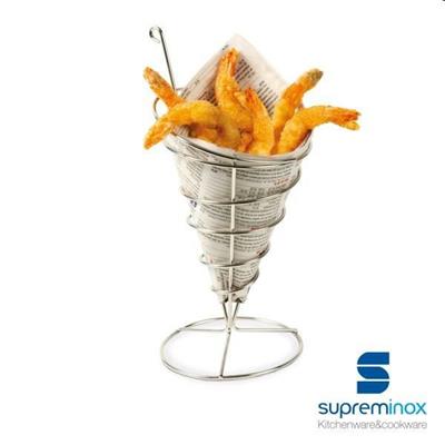 Cestino inox conico per papatine