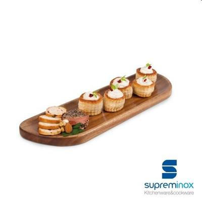 Tagliere in legno d'acacia ovale cm.43x13x2h