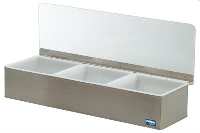 Portacondimenti inox 3 scomparti  479803