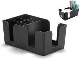 Portaoggetti bar pvc nero cm.24,0x14,0x10,0h  502500