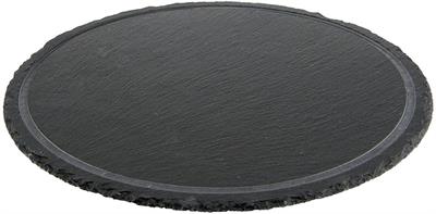 Piano tondo ardesia d.33,0cm con scanalatura    12050330PPV