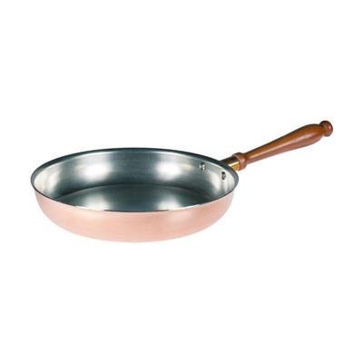 Padella flambé rame stagnato 1 manico legno d.28cm  COCUPADFLAM28