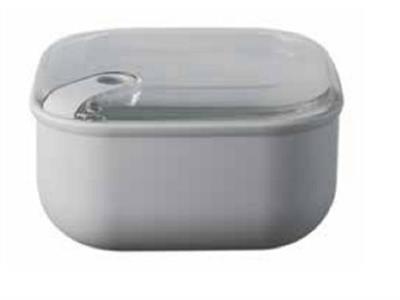 Ciotola grigio quadra con griglia cm.19,5x19,5x10,5h. lt.2    M6652GR