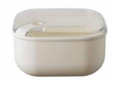 Ciotola avorio quadra con griglia cm.19,5x19,5x10,5h. lt.2   M6652AO