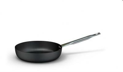 Padella induzione alluminio antiaderente dritta nera d.24x6h  6004.24