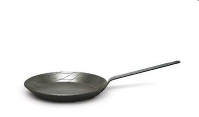 Padella ferro 1 manico bassa rigata d.32cm h.2,5cm  3009.32