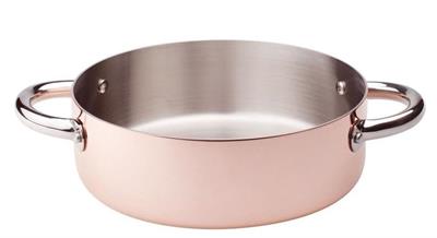 Casseruola bassa 2 manici rame 4 induzione cm.24  COTE106CIT24