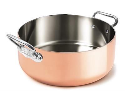 Casseruola bassa 2 manici rame 4 induzione cm.28   COTE106CIT28