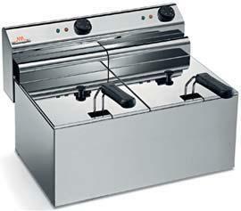 Friggitrice Eldorado 2 vasche da lt.8x2 230V 3000W a vasca