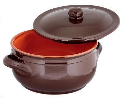 Tegame terracotta con coperchio cm.20 bruna   PR07BR20