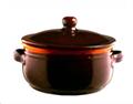 Tegame terracotta con coperchio cm.27 bruna   PR07BR27