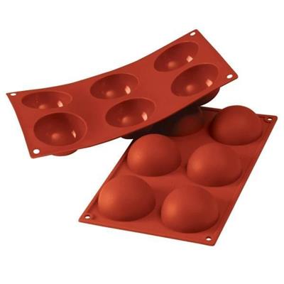 Stampo silicone 5 Semisfera d.80mm h.40mm 120ml  SF001 30.001.00.0060