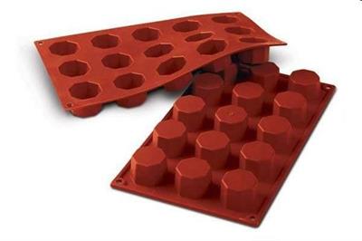 Stampo silicone 15 Ottagoni d.38mm h.26mm 30ml  SF037  30.037.00.0060