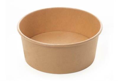 Insalatiera biocompostabile 1000 ml. Kraft/Byo pz.50  590402