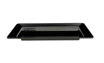 Piatto rettangolare cm.75x25 Show Pla nero  SO934750NER