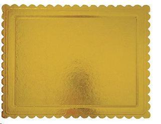 Sottotronco oro/nero festonato cm.15x30   V9L42047