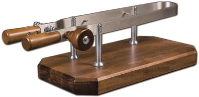 Morsa prosciutto inox base legno noce cm.60x24x16h   A1465000