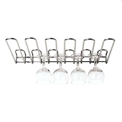 Rastrelliera inox bicchieri cm.45,0x31,6x5,5h fissaggio murale  44060-02