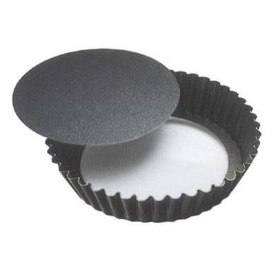 Tortiera antiaderente festonata fondo mobile d.10,0cm h.30mm  47719-10