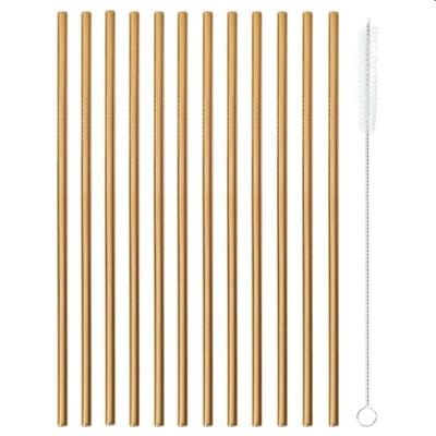 Cannucce dritte inox L.21,5cm 12pz PVD Rame con scovolino   41490C00