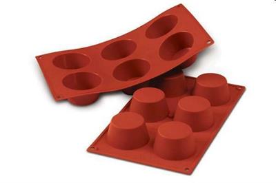 Stampo silicone 6 Muffins Medium d.69mm h.35mm   SF023  30.023.00.0060
