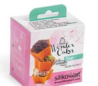 Set 6 pirottini stella silicone  CUP04WO