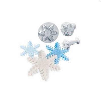 Kit 3pz stampo a stantuffo fiocco neve  40-W010S