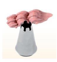 Bocchetta inox stripes 8 mm  BX0044