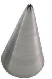 Bocchetta inox foro stella d.4mm base d.25mm h.50mm  BS 104