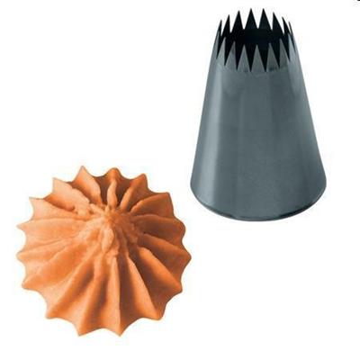 Bocchetta inox foro stella 14 punte d.11mm base d.30mm h.50mm  BF 314/11