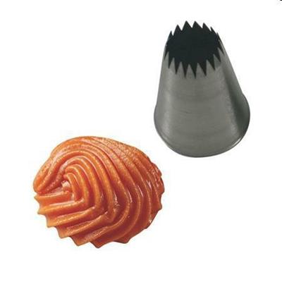 Bocchetta inox foro stella 15 punte d.12mm base d.30mm h.45mm  BF 315