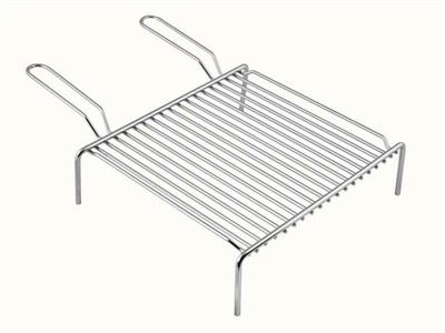 Graticola cromata PESANTE cm.40x80 2 manici con piedi  428