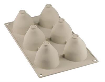 Stampo silicone 6 Fragola e Panna 3D d.59mm h.61mm  26.267.13.0065