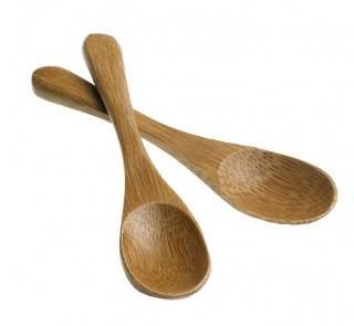 Cucchiaino bamboo naturale L.9,0cm da 12pz  S0033