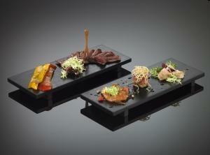 Vassoio bamboo Sushi cm.30x11x2,5h nero  S0062.Z