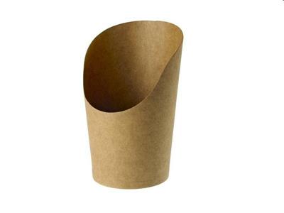 Coppa fritti Kraft/PE avana 50pz mm.60x63x120h  H0757