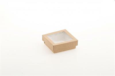 Box fritti Kraft/PE avana/bianco 25pz mm.120x120x45h 700ml  H0716