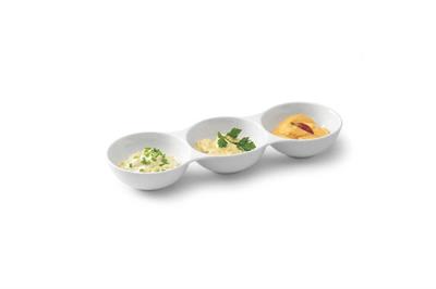 Antipastiera 3 bowl cm.37x12  Party bianco PYOAF440000