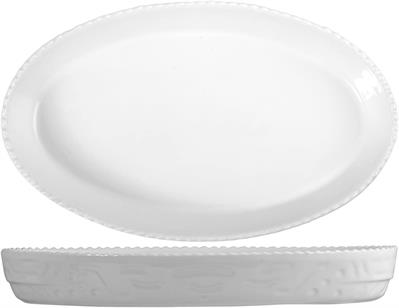 Pirofila ovale caraterizzata Forno Bianco cm.22,0x14,0x4,5h  07230#001