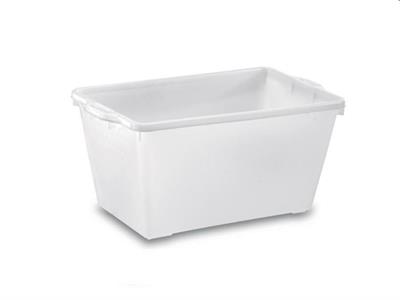 Bacinella rettangolare cm.62x42x30h lt.60,0 neutro  250P1