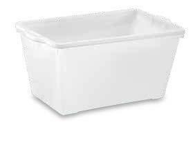 Bacinella rettangolare cm.80x52x40h lt.100,0 neutro  250P3