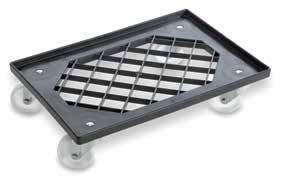 Carrello grigliato cm.60,0x40,0x16,0h max kg.250  1850ABS10/GR