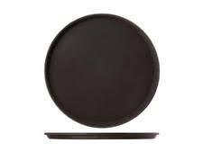 Vassoio rotondo d.28,0cm Antiscivolo nero C111864  0140647