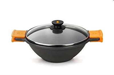 Wok antiaderente Efficient con coperchio d.28,0cm  33009528