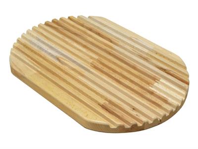Tagliere pane legno faggio ovale cm.44x30x2,6h con scanalature PAN443026