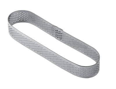 Fascia inox microforata Ovale mm.127x32x20h  XF15