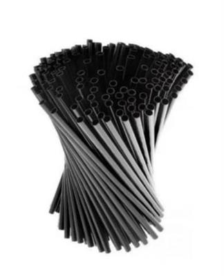 Cannucce dritte 500pz in PLA colore nero d.6mm L.210mm  JPLANN