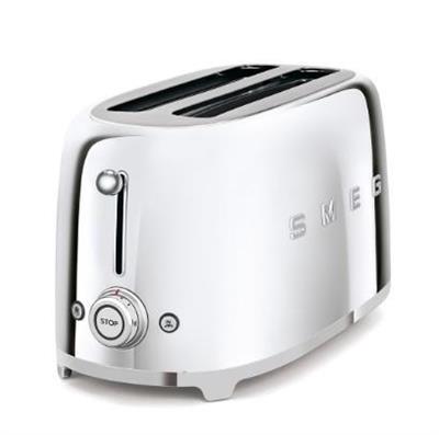 Tostapane 2 per 4 fette Smeg colore cromo  TSF02SSEU