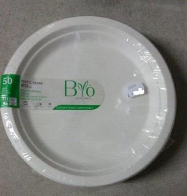 Piatto Tondo 23 Byò 50pz d.23,0cm h.2,0cm biocompostabile  510002