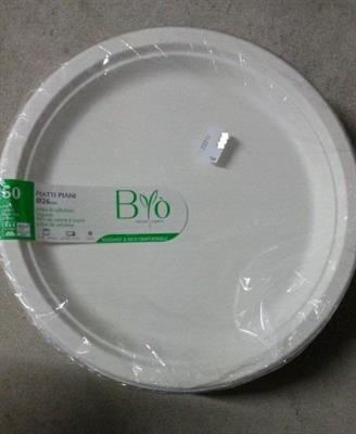 Piatto Tondo 26 Byò 50pz d.26,0cm h.2,0cm biocompostabile  510003